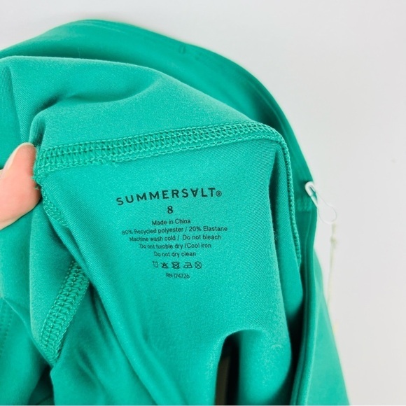 NWT Summersalt The Do It All Green Compression Biker Shorts - Picture 7 of 8